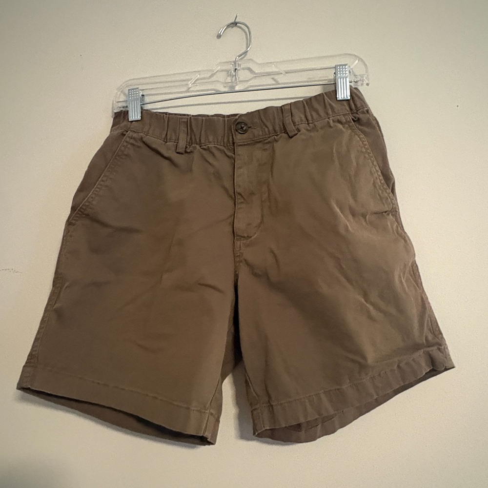 Classic Men's Brown Flat Front Shorts